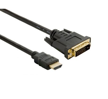 4World Kábel DVI-D-HDMI 24+1M-19M 1.8m Black