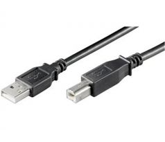 PremiumCord Kabel USB 2.0, A-B, 0.5m čierna farba