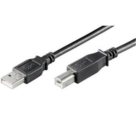 PremiumCord Kabel USB 2.0, A-B, 0.5m čierna farba