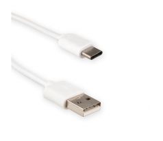 4World Kábel USB C - USB 2.0 AM 1,0 m biely