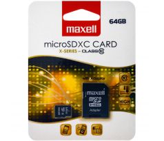 MAXELL MicroSDXC 64GB CL10 + adaptér 854731 Pamäťová karta