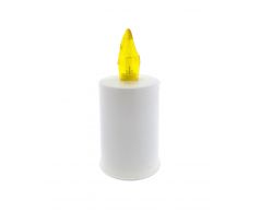 Hrobová sviečka LED 173 biela, žltý plamienok