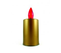 Hrobová sviečka LED 174 zlatá, červený plamienok