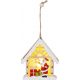 Dekorácia MagicHome Vianoce, Santa v domčeku, LED, závesná, 9x3x10,4 cm